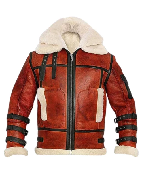 Men’s RAF B6 Aviator Bomber Shearling Leather Jacket