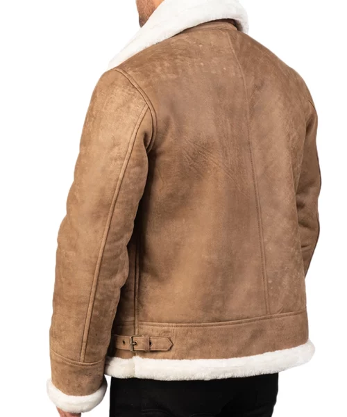 B-3 Distressed Brown Leather Bomber Jacket