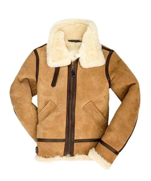 B3 Bomber Suede Leather Shearling Jacket