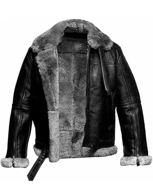 Men’s Shearling Leather UK RAF Aviator Pilot Jacket