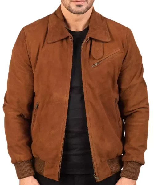 Men's Tomchi Tan Suede Leather Jacket