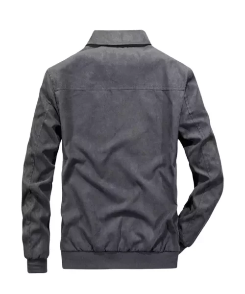 American Retro Mens Faux Suede Leather Short Coat Jacket