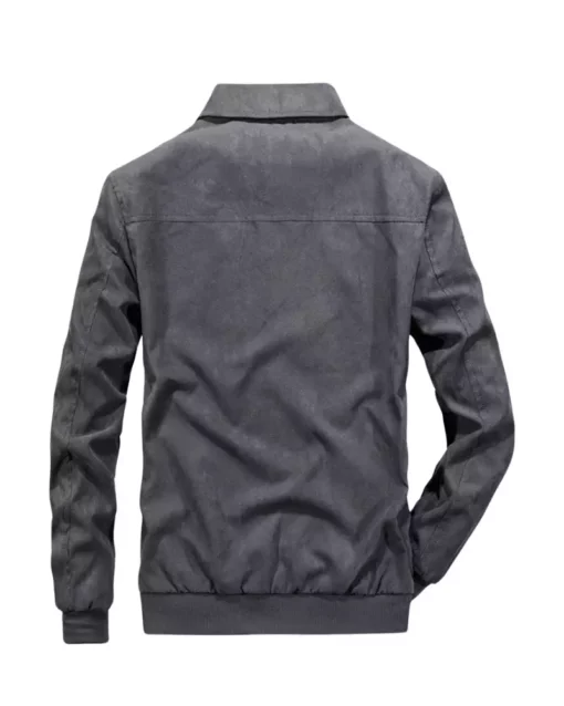 American Retro Mens Faux Suede Leather Short Coat Jacket