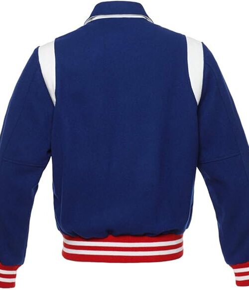 R212 Royal Wool White Leather Jacket