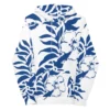 Unisex Dark Floral Hawaiian Printed Hoodie