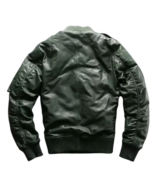Avirex Ace Of Spades Green Bomber Jacket