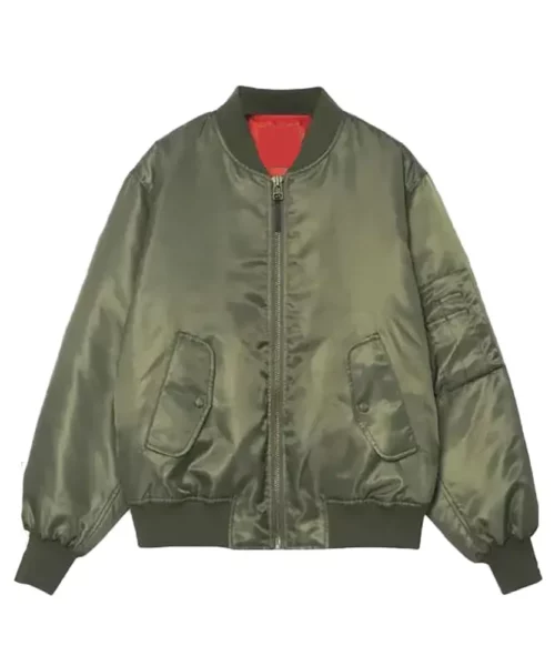 Leon satin bomber jacket