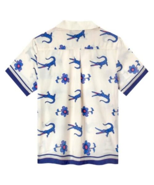 White Lotus Floral Print Shirt