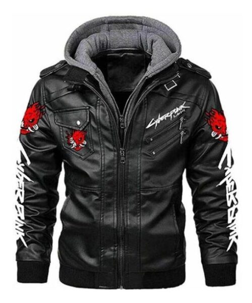 Samurai Leather Jacket Cyberpunk