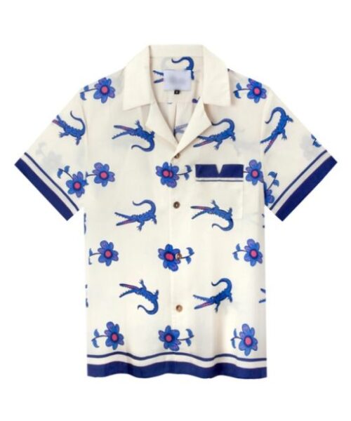 White Lotus Floral Print Shirt