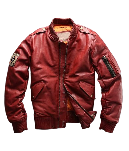 Avirex Ace Of Spades Red Bomber Jacket