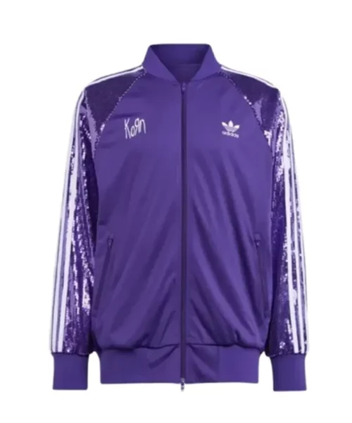 korn x Adidas Purple Sequin Tracksuit