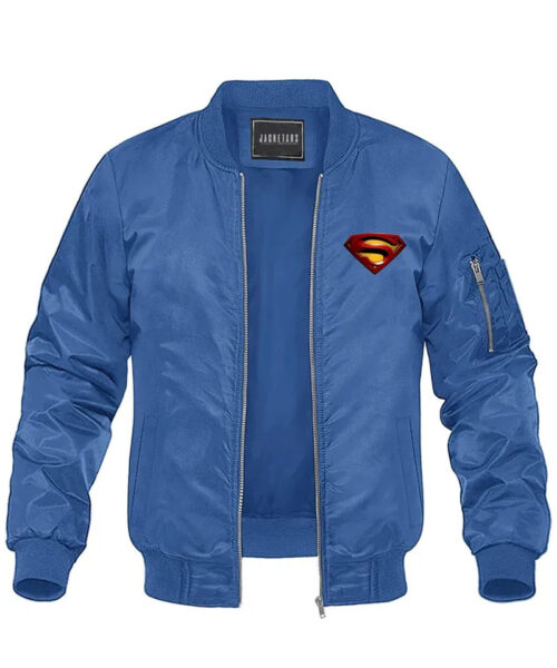 Superman Lightweight Windbreaker Varsity Jacket