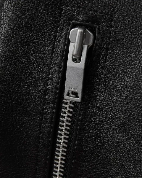Reiss x McLaren F1 Team Black Leather Jacket