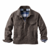 flannel Deep Brown lined waxed jacket