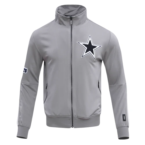 Dallas Cowboys Mens Grey Classic Track Jacket