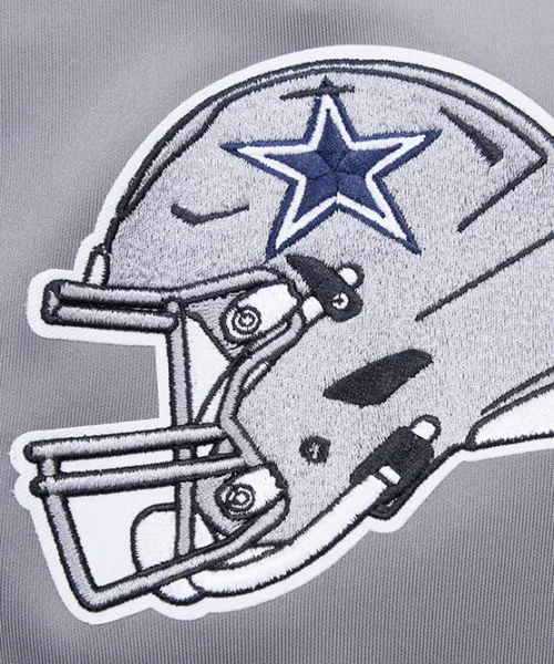 Dallas Cowboys Mens Grey Classic Track Jacket