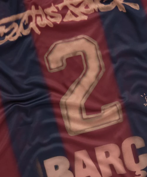 cj x nike x fc barcelona retro home skeleton jersey