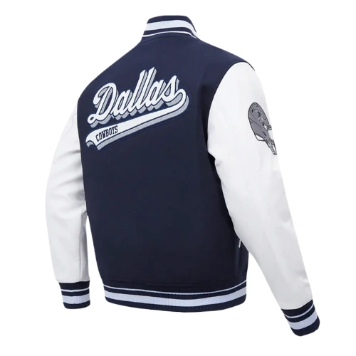 Dallas Cowboys Script Tail Wool Varsity Jacket