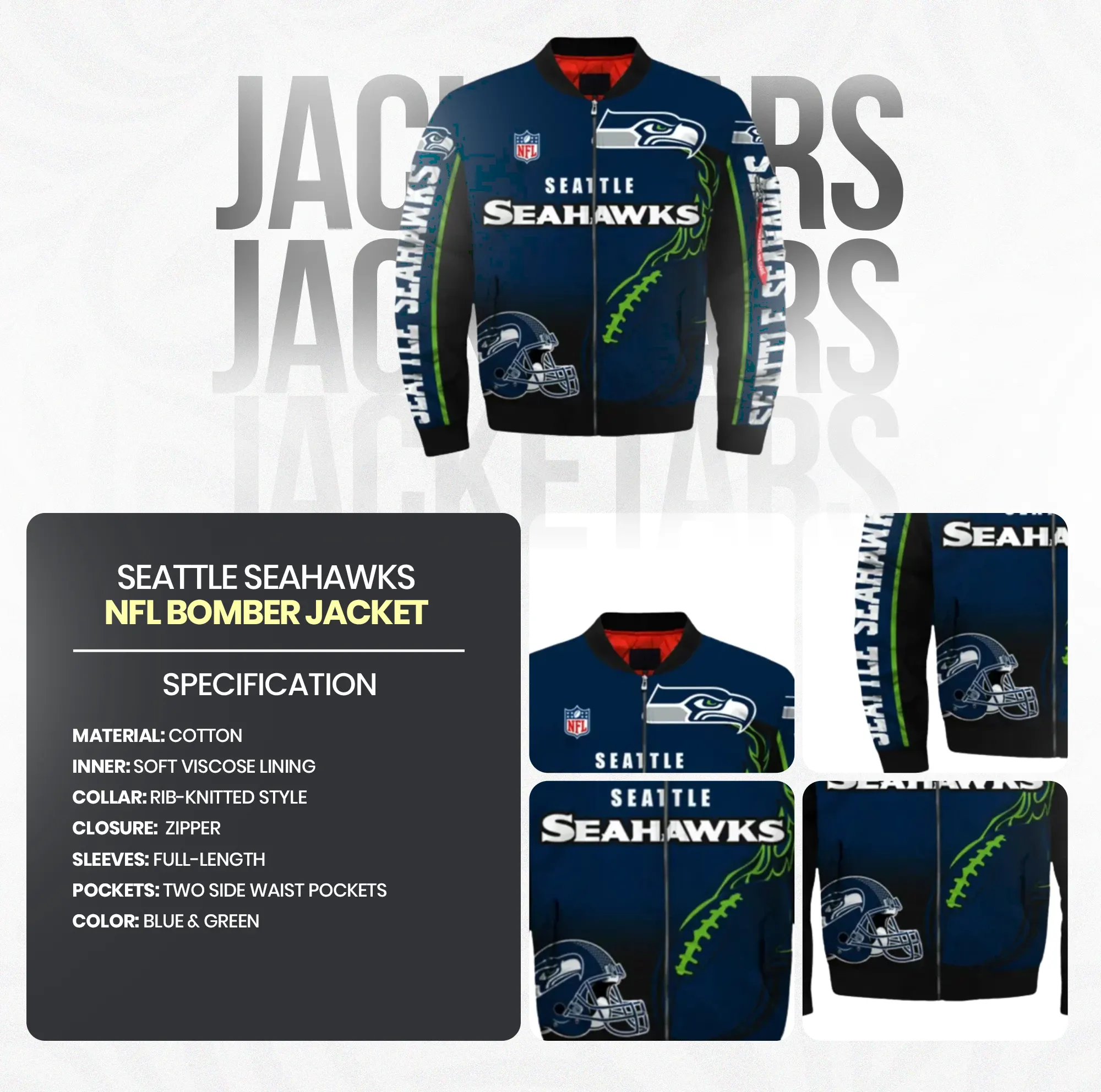 Seattle Seahawks NFL Bomber Jacket