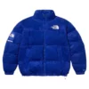 The North Face Suede Nuptse Blue Jacket