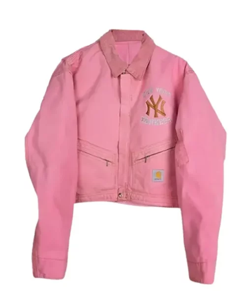 Vintage Carhartt x NY Yankees Crop Pink Jacket