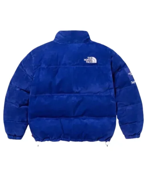 The North Face Suede Nuptse Blue Jacket