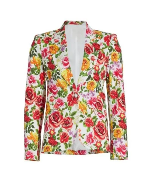Jill Martin White Floral Blazer