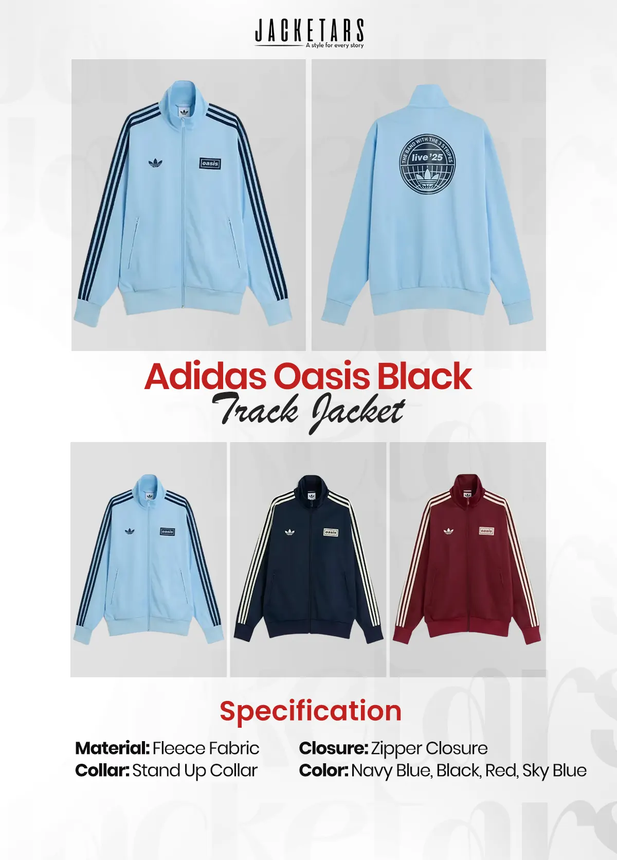 Adidas Oasis Sky Blue Track Jacket