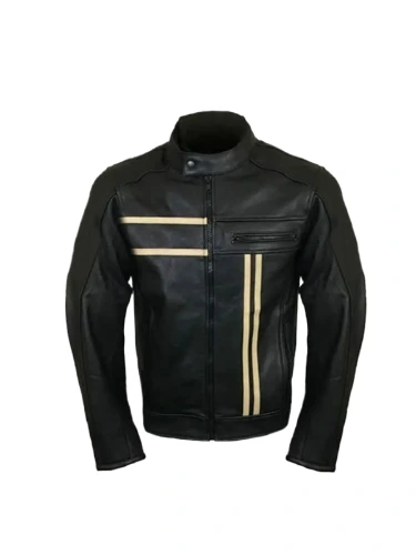 Cafe Racer Retro Black Biker Jacket