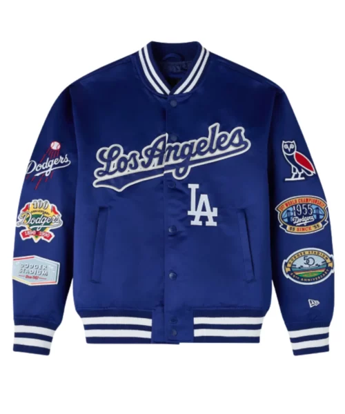 OVO New Era MLB Dodgers Varsity Jacket