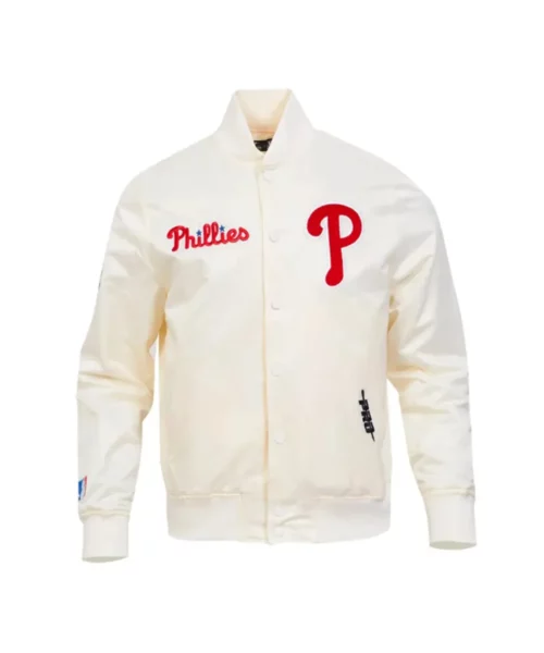 Philadelphia Phillies Souvenir Satin Eggshell Jacket
