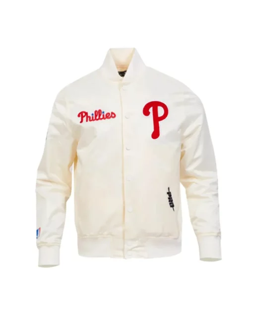 Philadelphia Phillies Souvenir Satin Eggshell Jacket