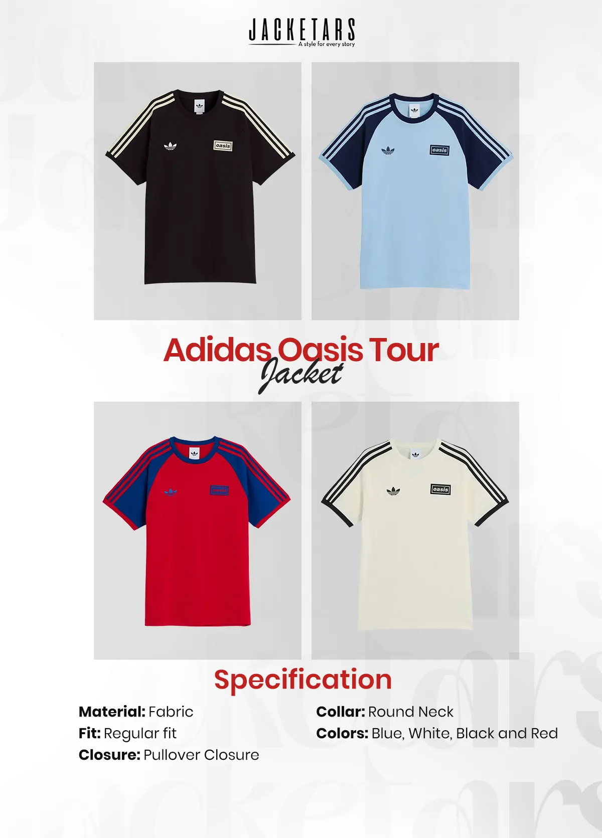 Adidas Oasis Tour Stripes Black T-Shirt | Adidas Oasis Tour