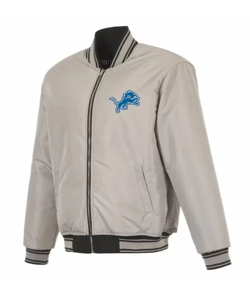 Detroit Lions Gray Flight Jacket