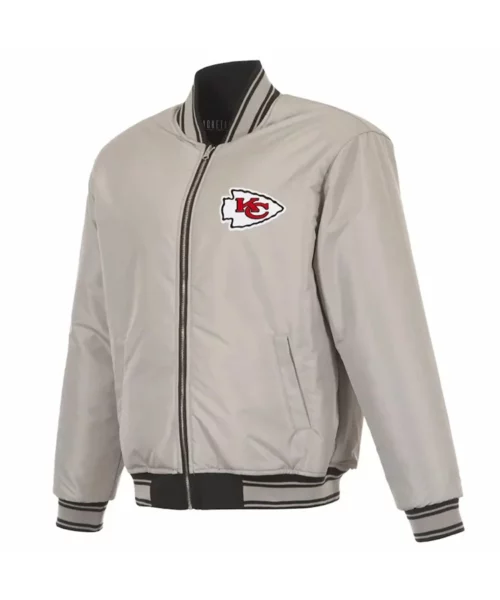 Kansas City Chiefs Gray Flight Jacket