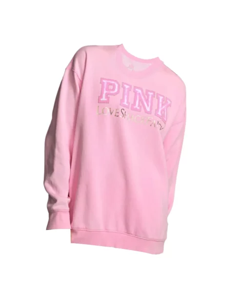PINK LoveShackFancy Crew Sweatshirt
