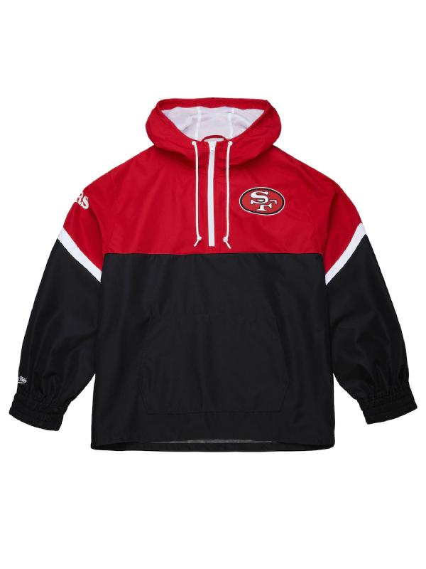San Francisco 49ers ジャケット Men's White San Francisco 49ers Arched Retro Lined Full-Zip
