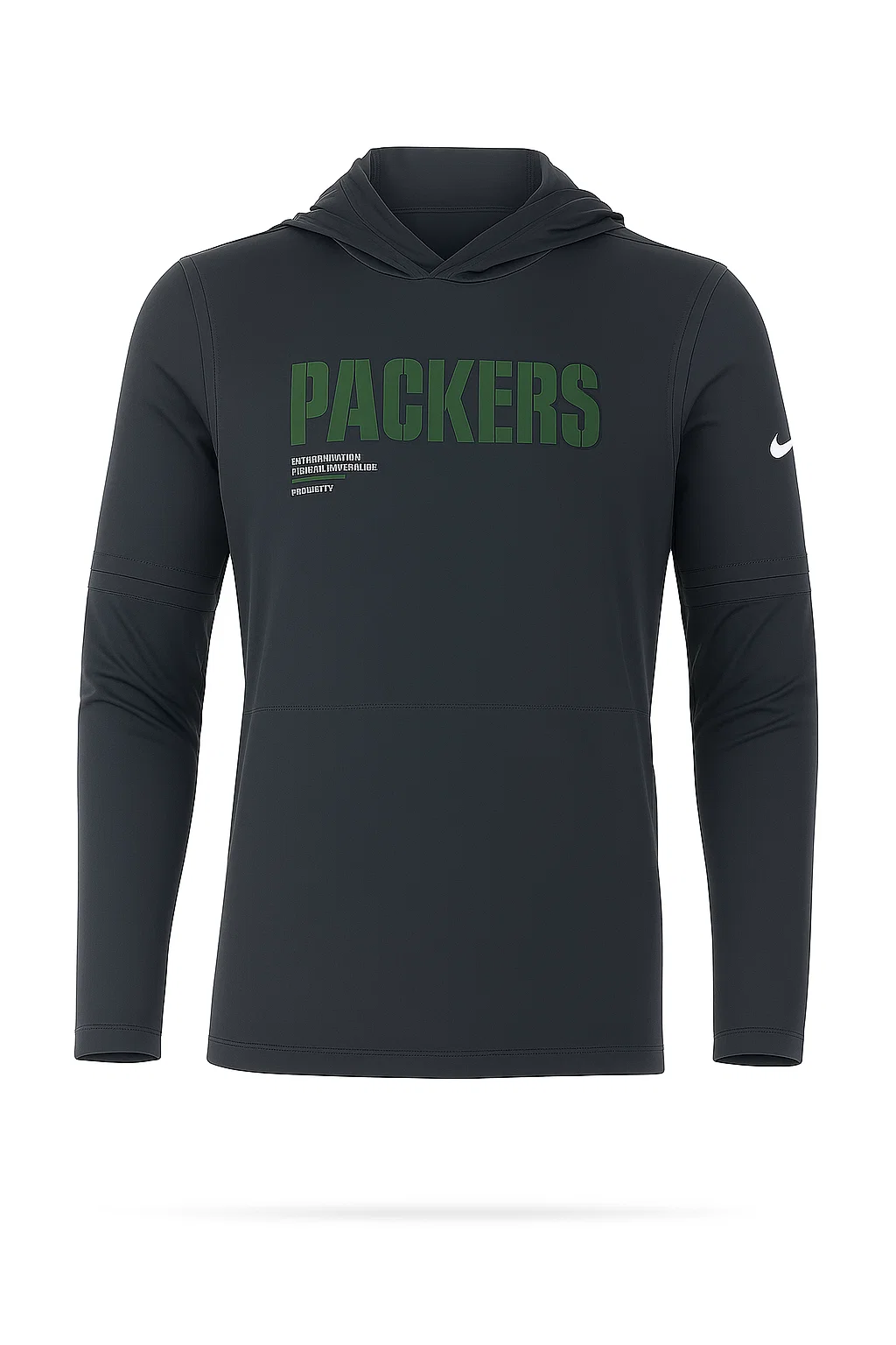 Green Bay Packers Nike Sideline Black Hoodie