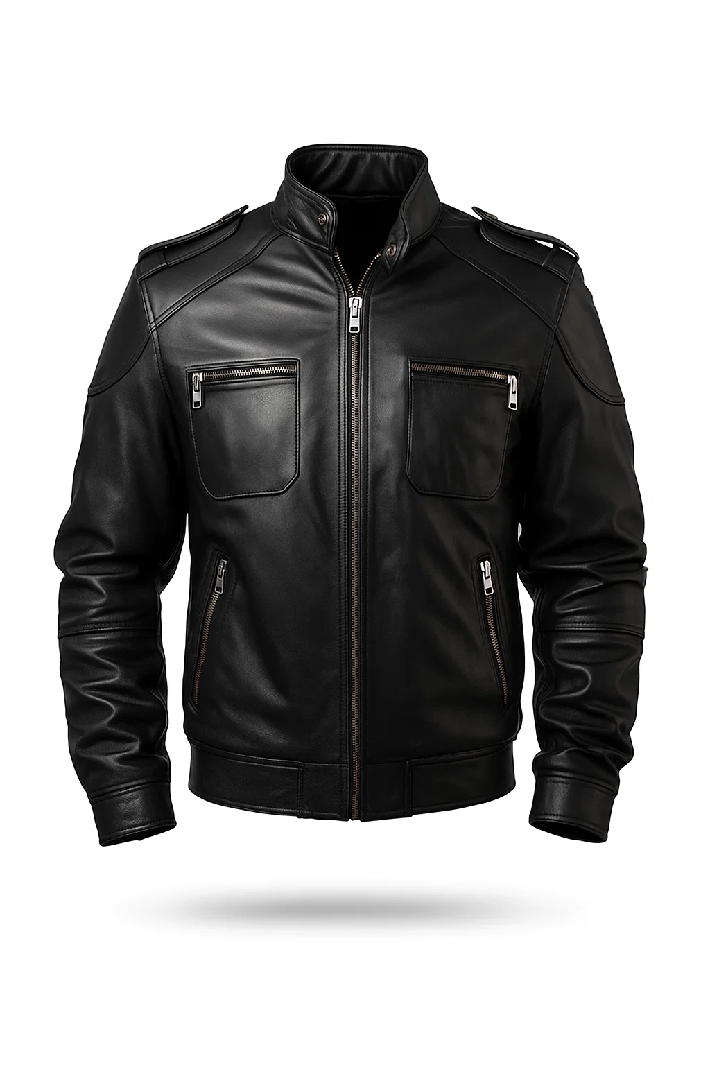 Black Biker Leather Jacket