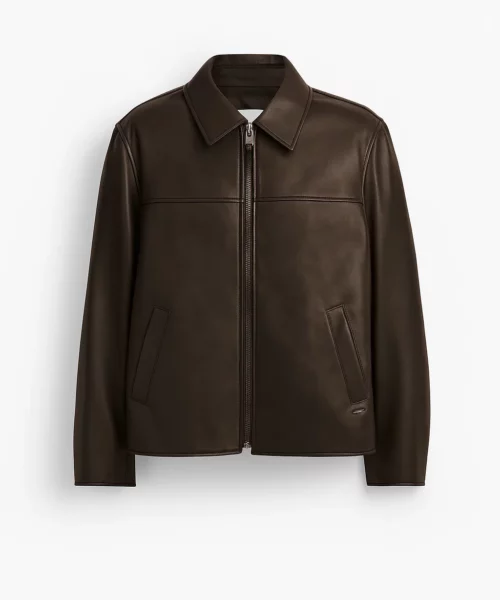Burnt Espresso Leather Shirt Style Classic Jacket