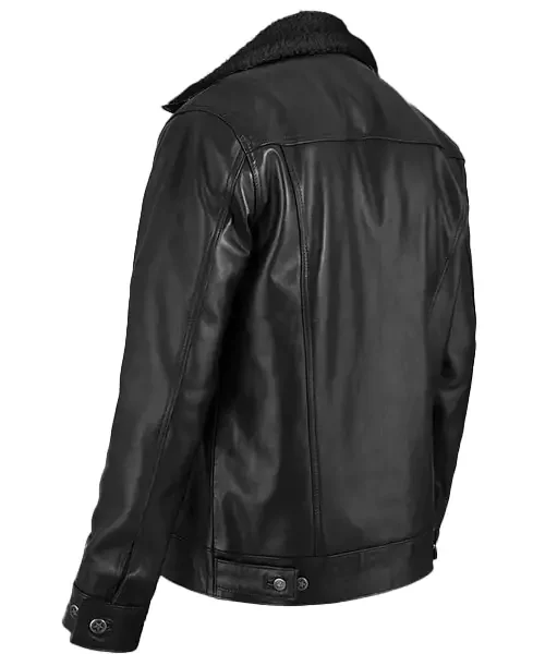 Drayton Sherpa Leather Jacket Black