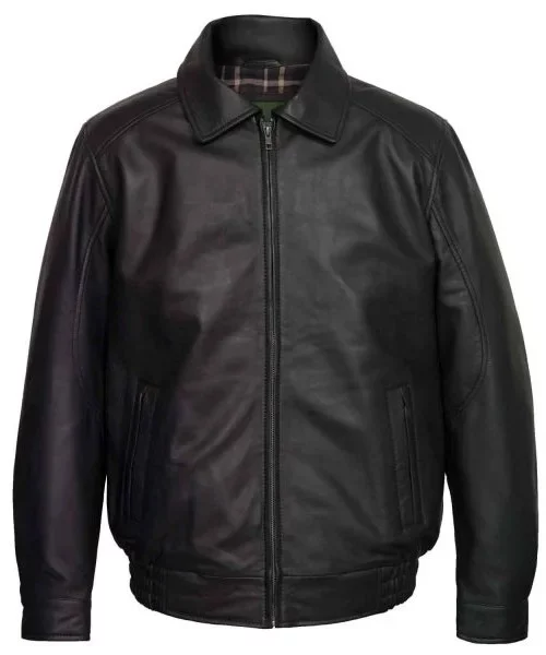Helsinki Leather Blouson Jacket Black