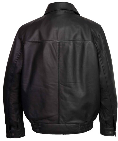 Helsinki Leather Blouson Jacket Black