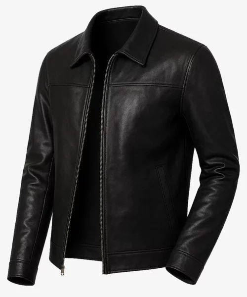 Mark Harrington Black Lambskin Leather Jacket