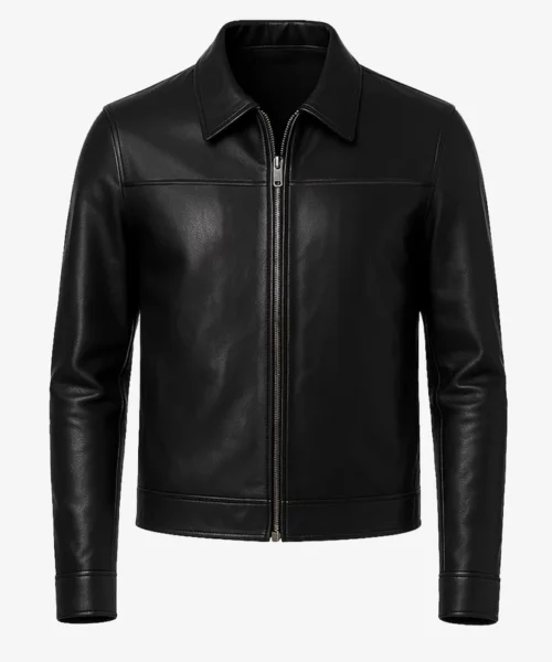 Mark Harrington Black Lambskin Leather Jacket
