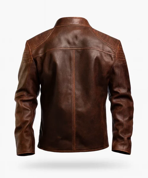 Daniel Brown Distressed Leather Jacket