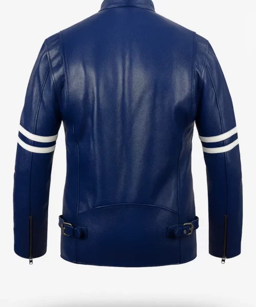 Rich Blue Leather Jacket