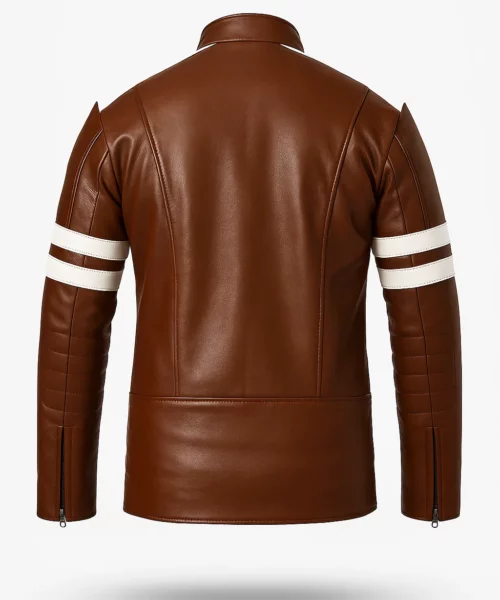 Tan Brown Fight Club Leather Jacket
