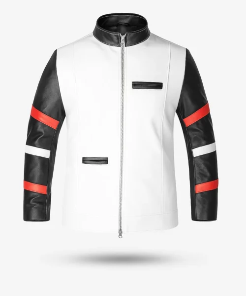 The Dragon Leather Jacket White
